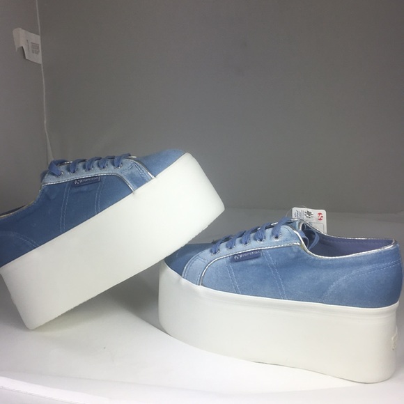 superga platform blue